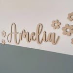 lettres bois naturel rose noir blanc gravure laser occasion fête mariage anniversaire écolier cursive