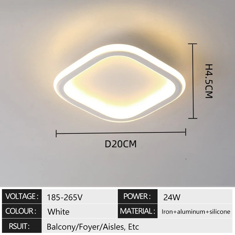 lampe couloir moderne blanc noir rond carré pentagone