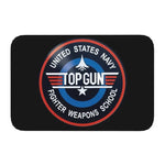 tapis top gun logo avion militaire noir bleu rouge moderne vinyle feutre antidérapant couloir