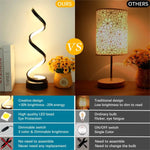 lampe table moderne spirale noire intense variable chambre salon