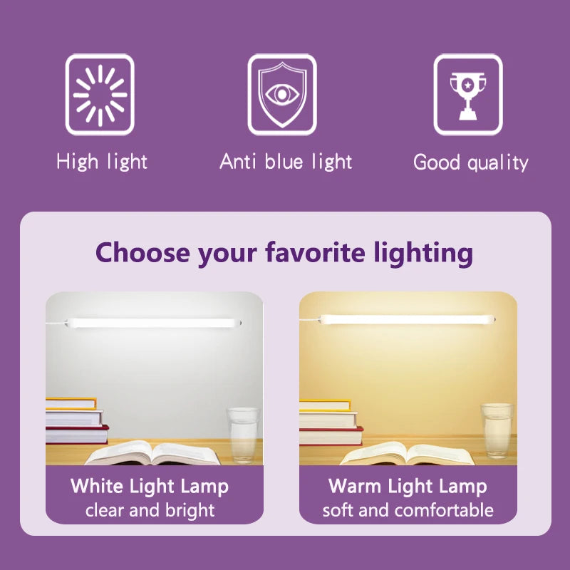 lampe led aimantée usb moderne blanc mat 32cm 5v warm white light