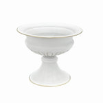 vase métal or blanc relief classique élégant décoration table fleuri