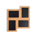 Cadre photo mural multi-ouverture 4x6 en bois accroché dans une chambre