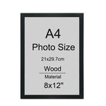 cadre photo bois naturel classique noir marron gris clair a4 maison décoration 21x29.7cm