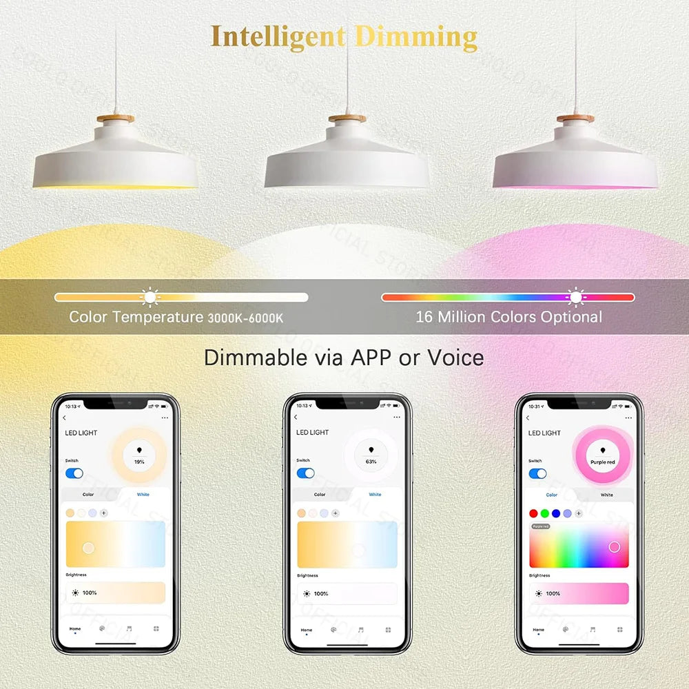 ampoule led intelligente 5w rgb wifi zigbee smart app control blanc moderne
