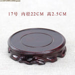 support bois marron sculpté motifs floraux artisanal objets decoratifs standalone deco marron floral