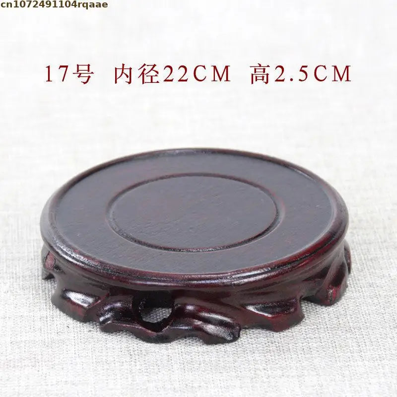 support bois marron sculpté motifs floraux artisanal objets decoratifs standalone deco marron floral