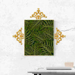 décoration murale florale relief doré classique baroque ornements mur adjoints adhésifs