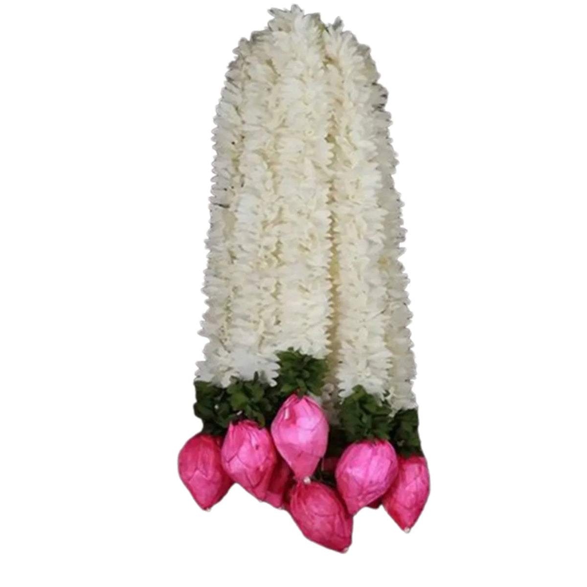 guirlande florale artificielle blanche verte rose décoration mariage anniversaire saint valentin fête jardin