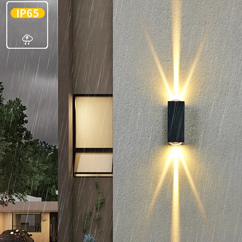 lumière murale extérieure led ip65 moderne noire jaune rouge verte bleueviolette