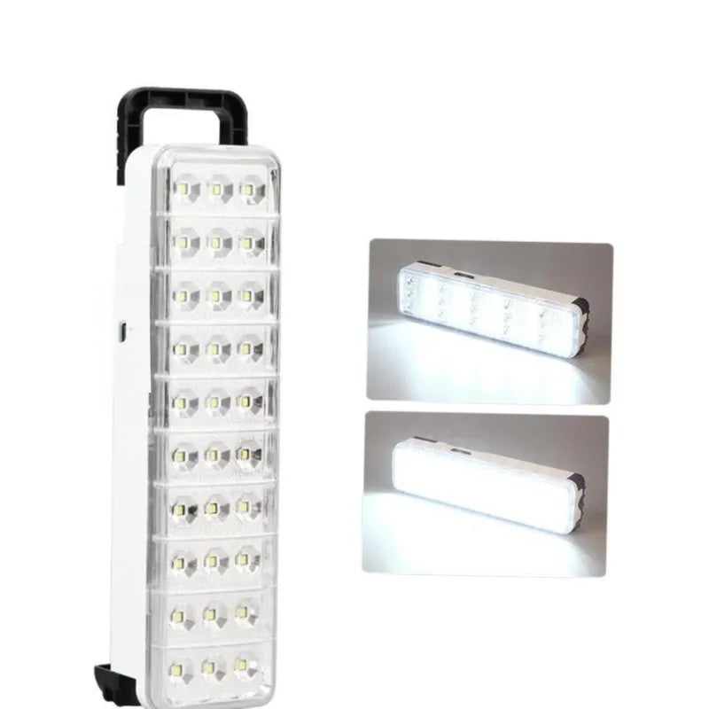 lampe secours led rechargeable automate urgence maison blanc moderne opacité poignée amovible usb charge