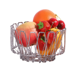 panier métal or argent multiple utilisation moderne minimaliste rechargeable extensible dessert