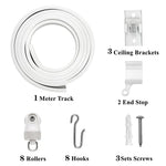 rideau polonais flexible blanc simple fenêtre chambre balcon salle bain