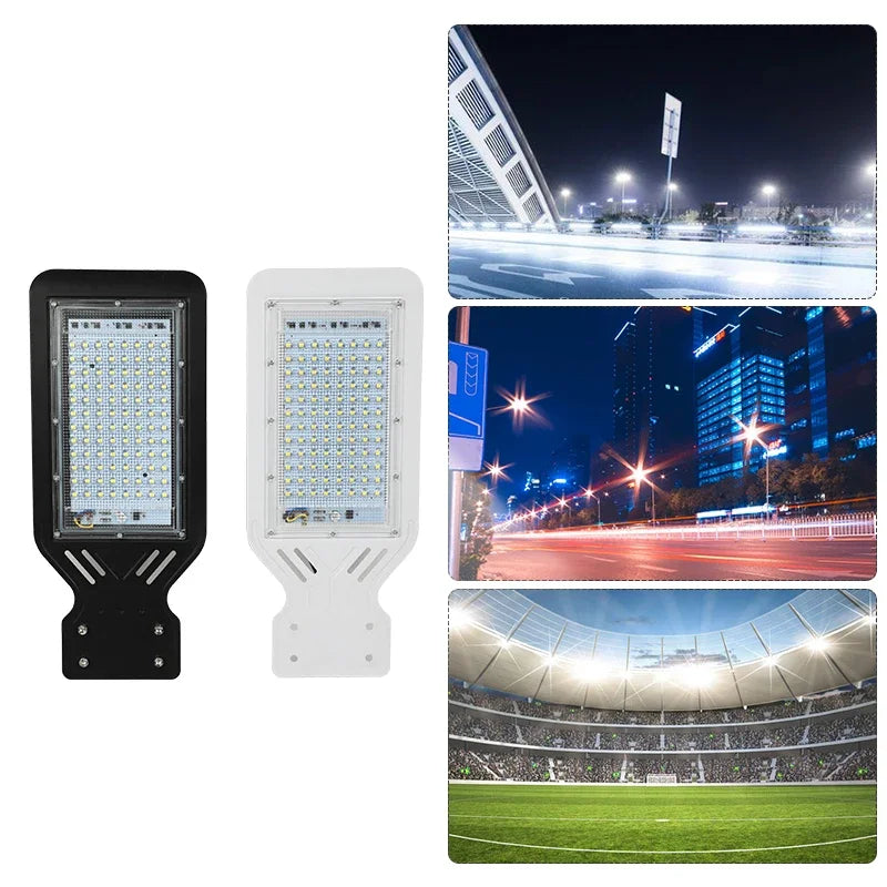 lampe rue led moderne étanche ip65 blanc noir fixée 220v