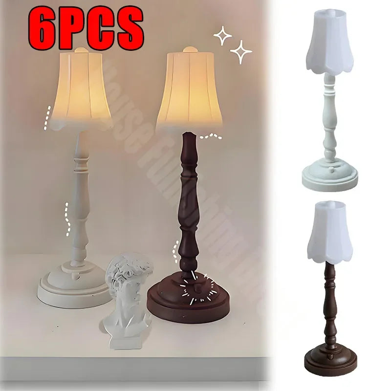lampe table champignon blanc marron classique base stable abat jour câble