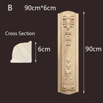 applique murale bois massif sculptée fleurs classique baroque décoration maison beige clair