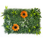 mural végétal artificiel feuilles fleurs moderne extérieur intérieur vert blanc