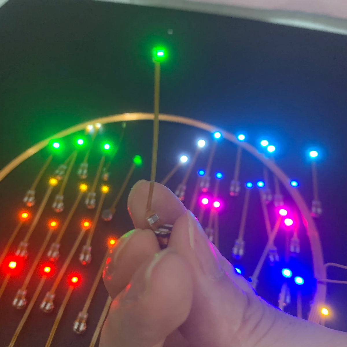 diodes led vert bleu rouge clips transparentes moderne sans fil 5pcs