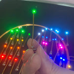 diodes led vert bleu rouge clips transparentes moderne sans fil 5pcs