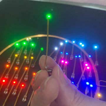 diodes led vert bleu rouge clips transparentes moderne sans fil 5pcs