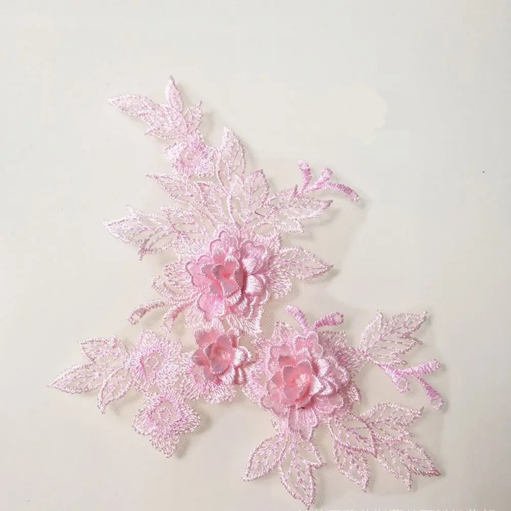 applique textile brodé fleurs doré clair broderie fine adult femelle polyester