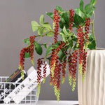 décoration intérieure plante artificielle orchidée rouge verte blanche modernes vase bois