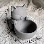cache pot forme chat texture cuir moderne noir blanc gris drainage succulentes cactus chambre