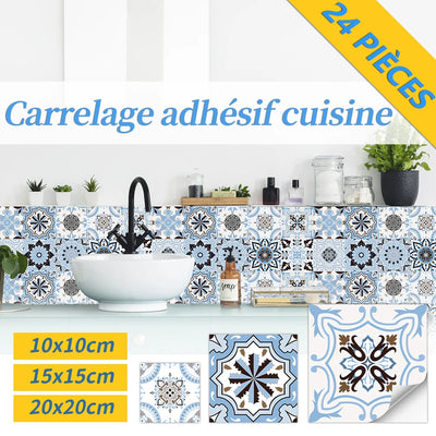 Autocollants de carrelage mural 3D abstrait pour cuisine et salle de bain