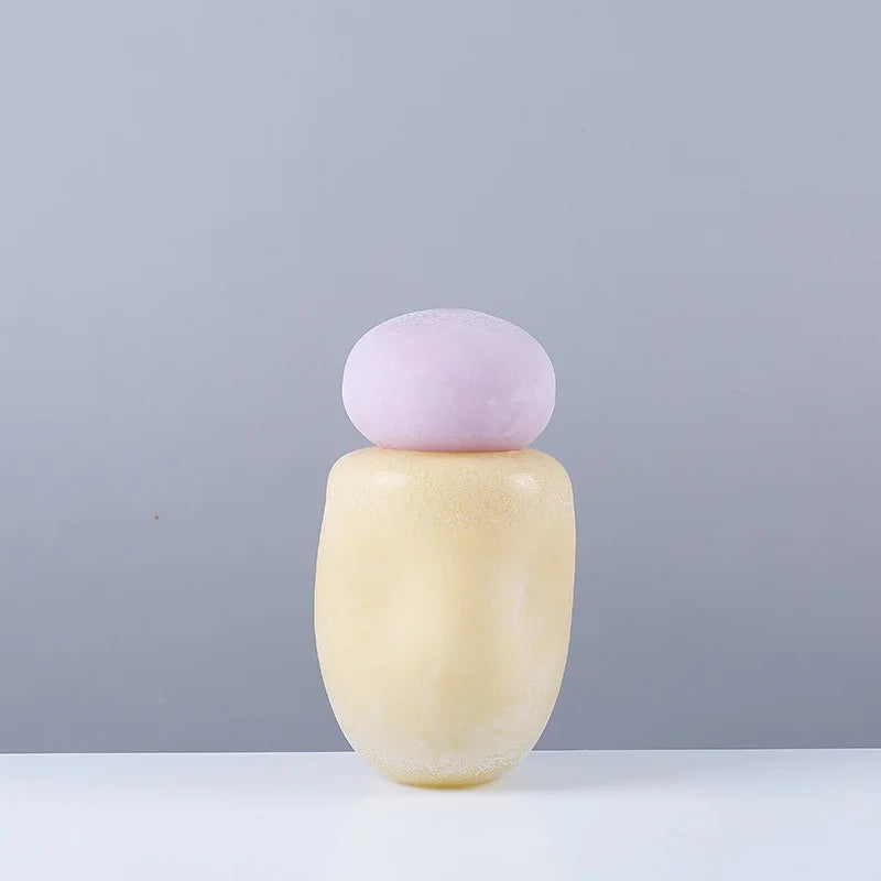 vase decoratif moderne couleur orange jaune rose vert violet texturé minimaliste