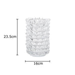 vase verre transparent motifs géométriques moderne décoration pot fleur hydroponie