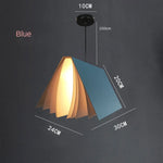 Suspension lumineuse moderne métal noir bleu papier plié origami 25cm 30cm chambre salon étude