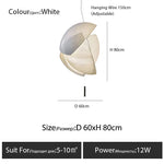 lampe suspendue moderne blanc rayures horizontales opacité cordon interrupteur 2000 82000 lumens