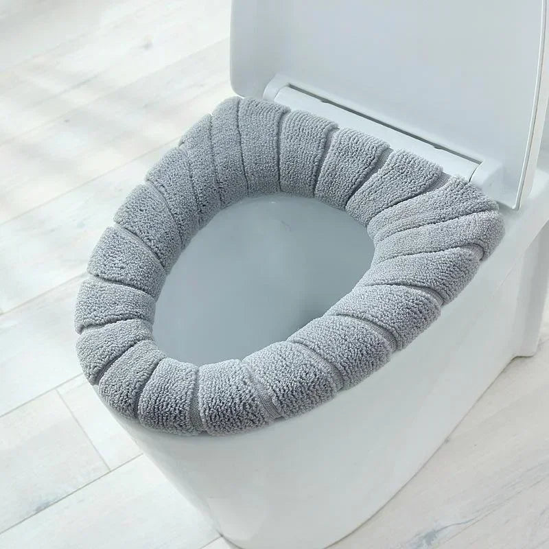 couvre siège toilette velours gris rose bleu vert beige confortable moderne salon