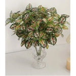 plantes artificielles vertes feuilles variées blanc rouge moderne décoration intérieure 32cm 46cm 10 pièces