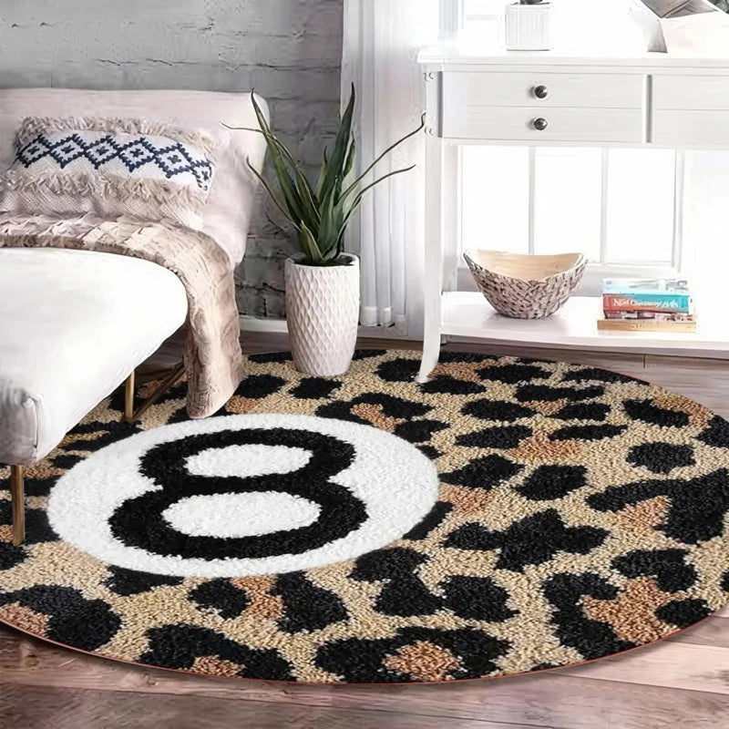 tapis léopard moderne noir beige imperméable antidérapant 120cm 100cm 150cm 80cm