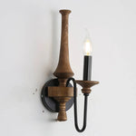 lustre bois vintage noir ampoules e14 cinq bras salon chambre coucher rustique