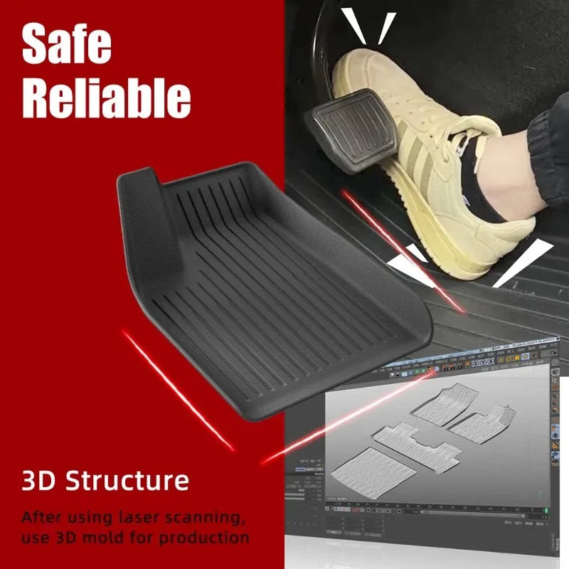 tapis sol noir rayures horizontales contemporain imperméable tpe voiture facile nettoyer tapis personnalisable fibre
