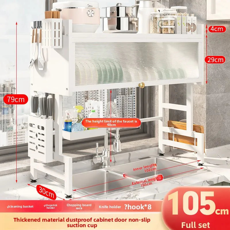 support cuisine acier noir moderne rangement vaisselle couteaux serviettes verres tampons plats découpe