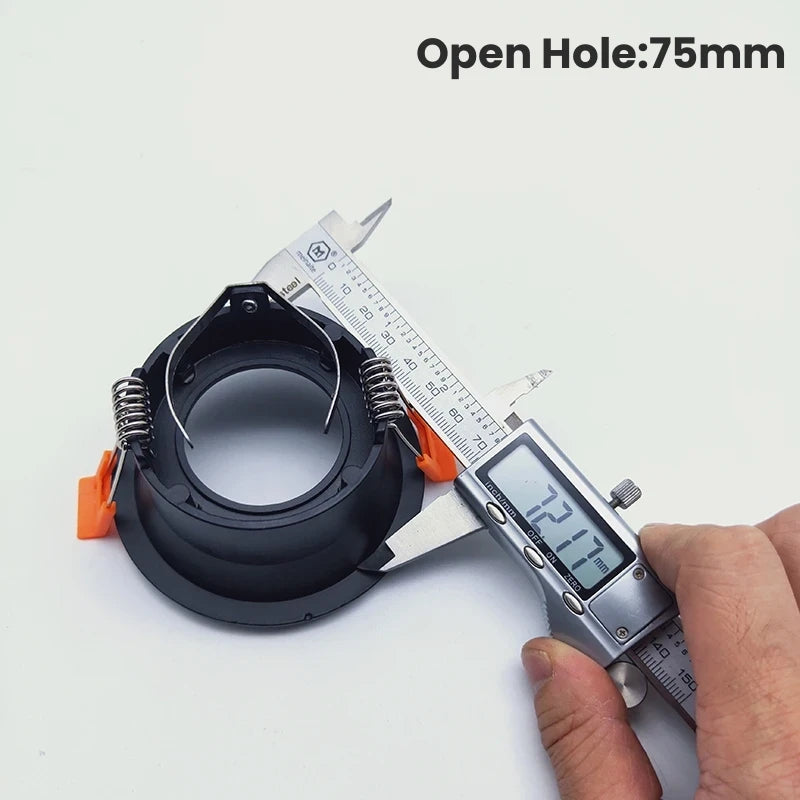 Downlight spot led blanc moderne base aluminium facile clips métalliques opaques 86mm 40mm