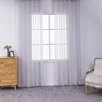 rideaux transparents modernes couleur violet blanc fenetre voilage decoratif textiles maison