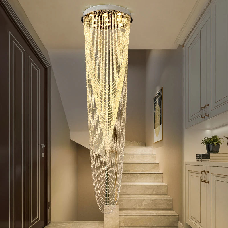lustre moderne verre chrome plié blanc doré semi encastrée lumière led 6000k 3000k