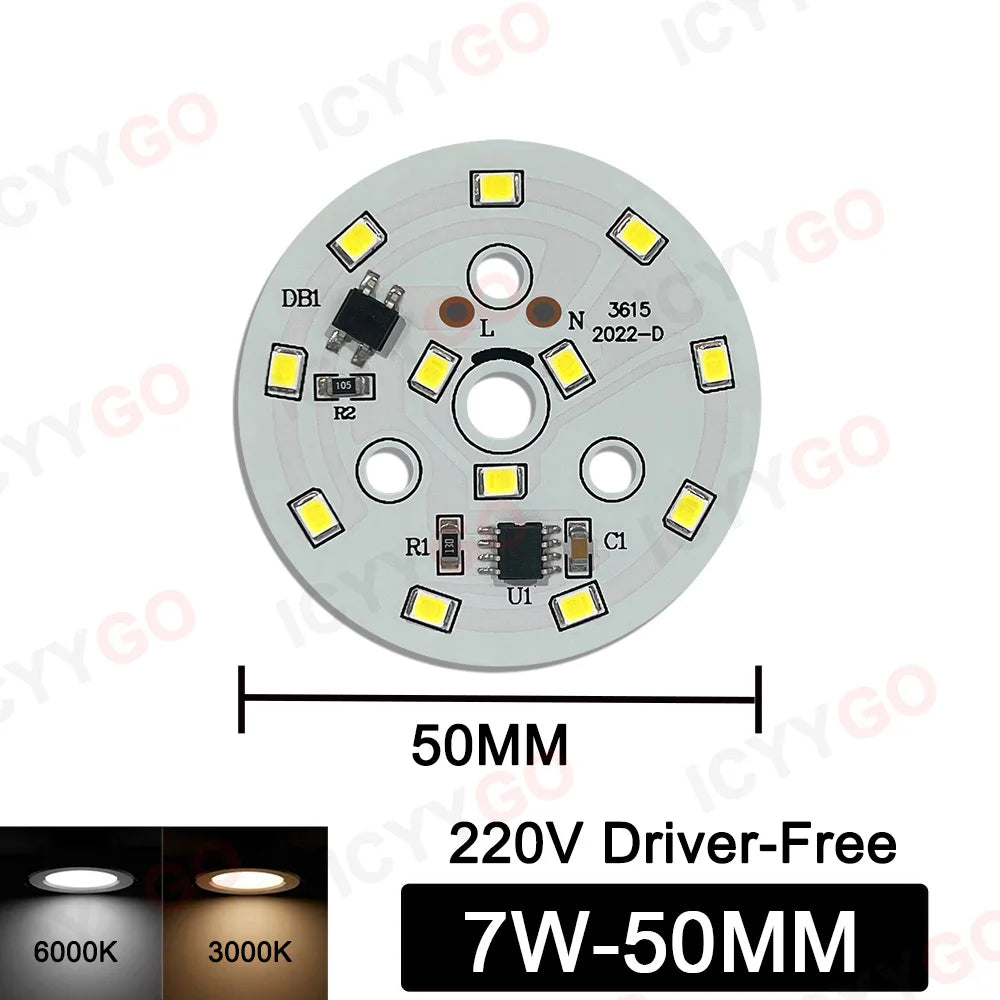 plaque led circulaire 12w 15w 18w diodes blanches moderne ac 220v 240v