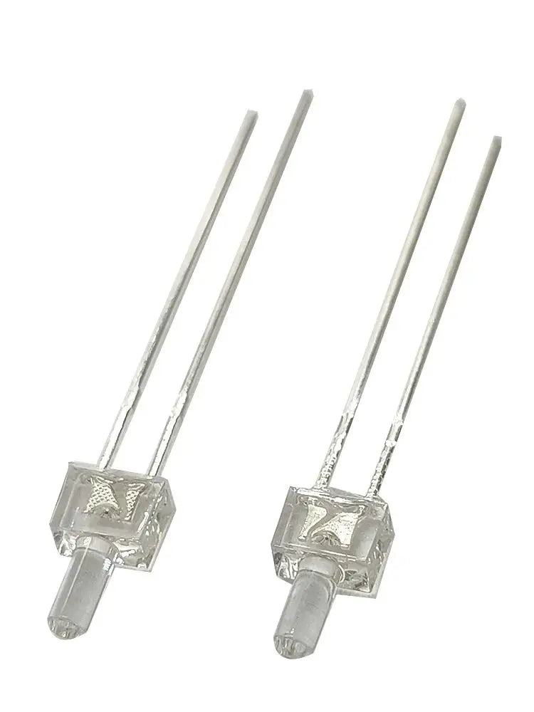 diodes led transparentes jaunes opalescentes rectangulaires sans logo standard pack 100pcs multiples couleurs