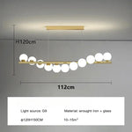suspension lumineuse moderne boules translucides or blanc cuisine salon chambre
