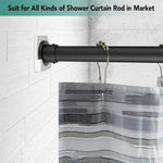 support mural rideau douche vis fixation noir blanc moderne salle bain opaque