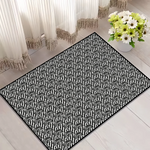 tapis oriental rayé astronautes noir blanc moderne antidérapant polyester adultes chambre salon