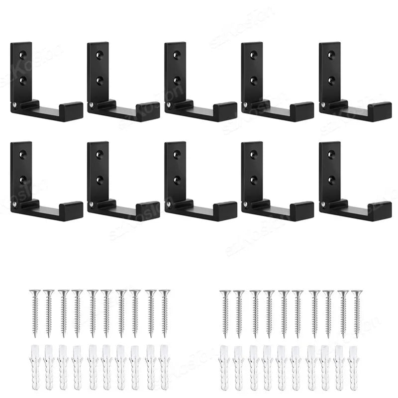 support mural pliable moderne vis fixations noir crochets peignoirs salle bain cuisine gọn lại