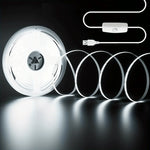ruban led flexible blanc haute luminosité adhésif usb découplable moderne decoration murale salon