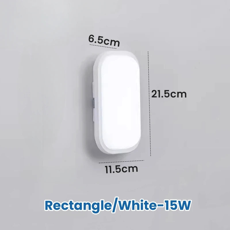 lampe murale moderne surface mounted extérieure led 15w 20w blanc ronde ovale étanche