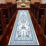 tapis floral blanc bleu classique vintage salon chambre couloir décoratifextérieur bohème